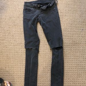 Grey ripped jeans